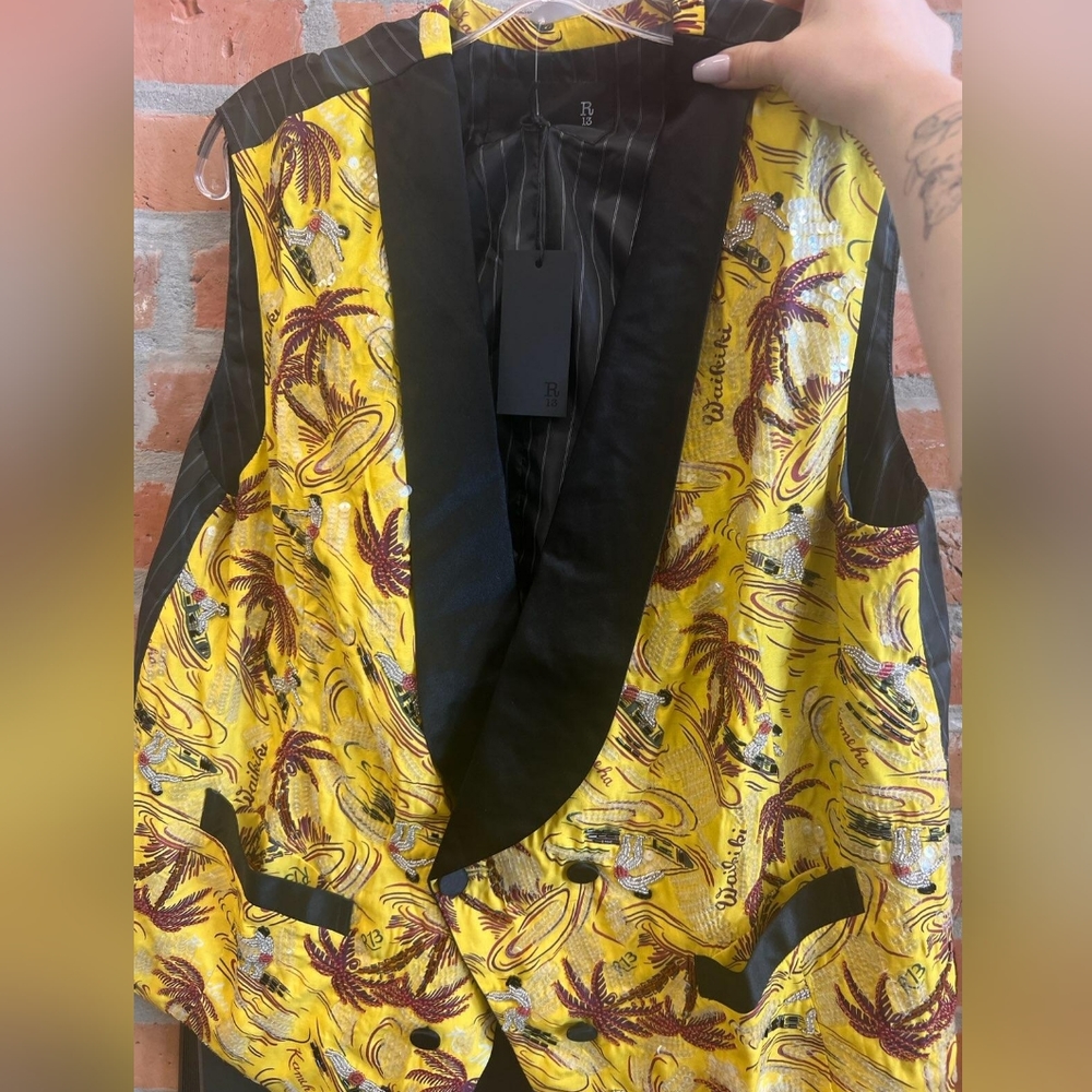 R13 embelished embroidered vest
